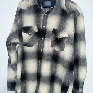 Pendleton Men's Monochrome Plaid Button Down Shirt
